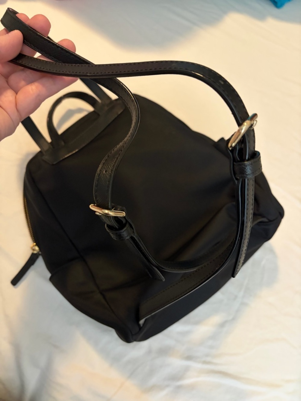 kate spade New York Black Nylon Backpack - Sleek Everyday Bag - Picture 4 of 10